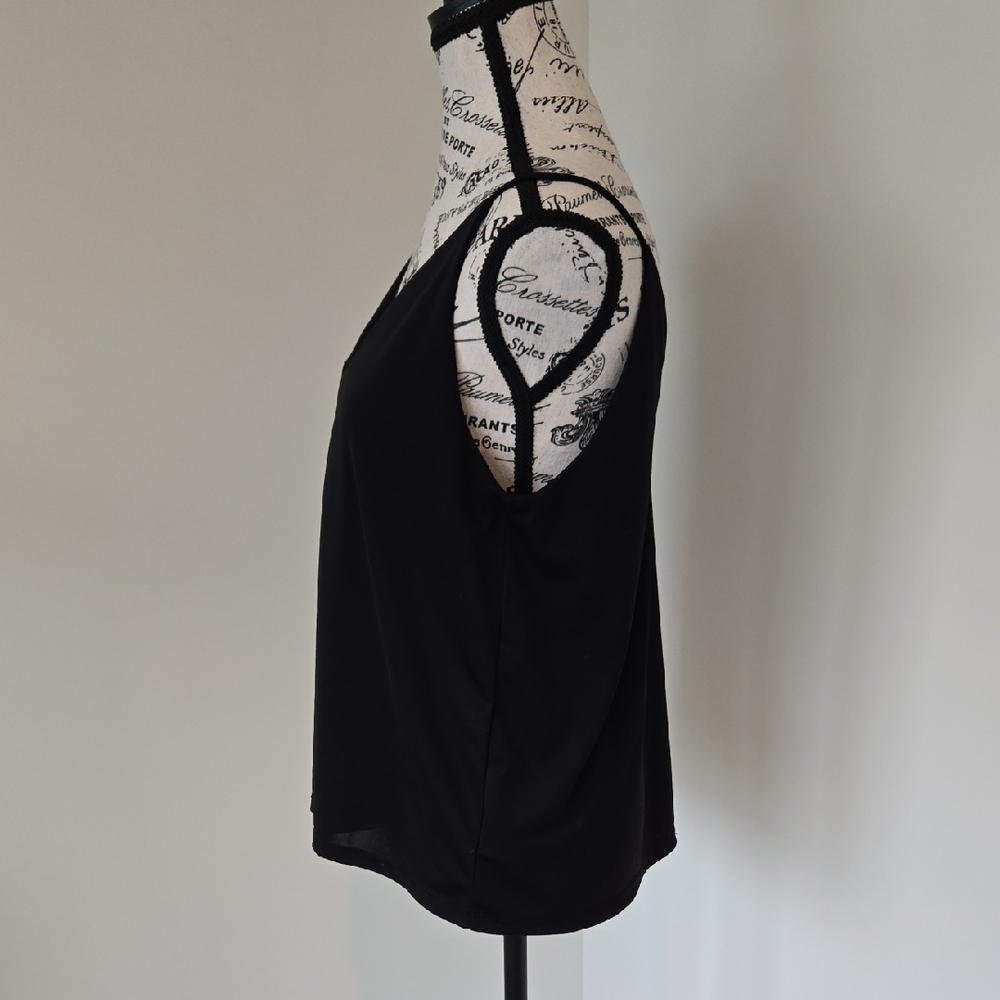 Elegant Black Women's Tank Top - Picture 2 of 5